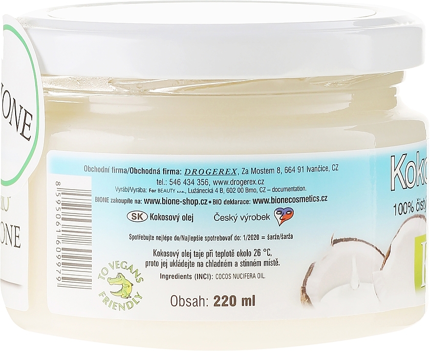 PRZECENA! Olej kokosowy - Bione Cosmetics Coconut Oil * — Zdjęcie N2