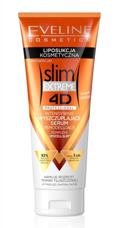 Intensywnie wyszczuplające serum remodelujące Liposukcja kosmetyczna - Eveline Cosmetics Slim Extreme 4D
