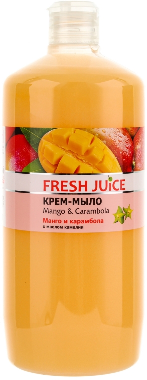 Kremowe mydło z olejkiem kameliowym Mango i karambola - Fresh Juice Mango & Carambol