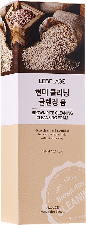 Pianka do mycia z ekstraktem z brązowego ryżu - Lebelage Brown Rice Cleaning Cleansing Foam — Zdjęcie N2
