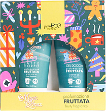 Zestaw - PuroBio Cosmetics Magic Xmas Fruttata Kit (sh/gel/75ml + b/lot/75ml) — Zdjęcie N1