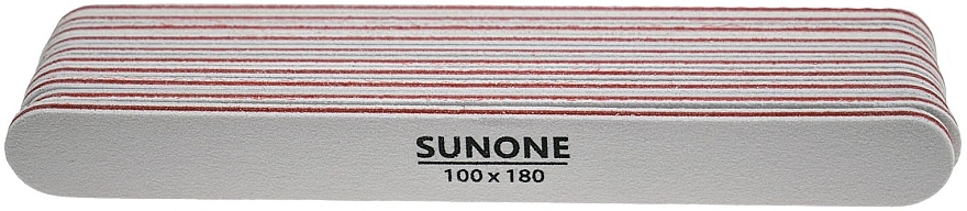 Pilnik 100/180, prosty, biały, 10 sztuk - Sunone Nail File — Zdjęcie N3
