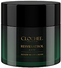 Krem do twarzy na noc z resweratrolem (uzupełnienie) - Clochee Premium Renew Night Cream — Zdjęcie N3