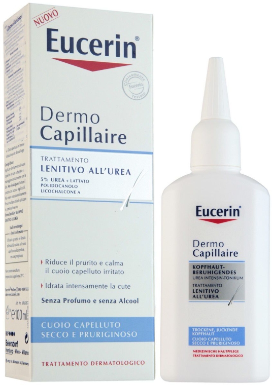Kojący szampon do suchej i podrażnionej skóry głowy - Eucerin DermoCapillaire Calming Urea