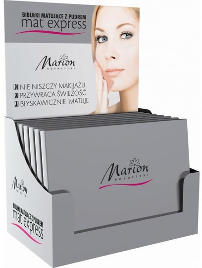 Zestaw bibułek matujących z pudrem, 4 szt. + 1 - Marion Mat Express — Zdjęcie N1