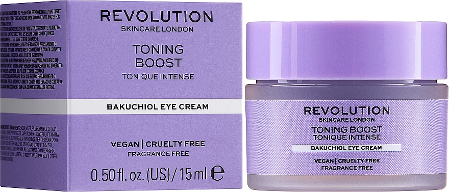 Krem pod oczy z bakuchiolem - Revolution Skincare Toning Boost Bakuchiol Eye Cream — Zdjęcie N2