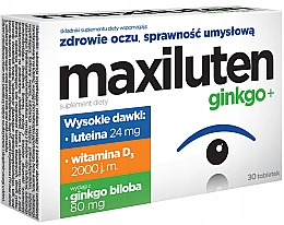Kup Suplement diety w tabletkach - Aflofarm Maxiluten Ginkgo+
