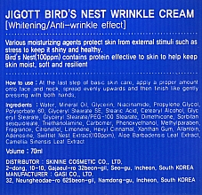 Krem przeciwstarzeniowy z ekstraktem z jaskółczego gniazda - Jigott Bird`s Nest Wrinkle Cream — Zdjęcie N3
