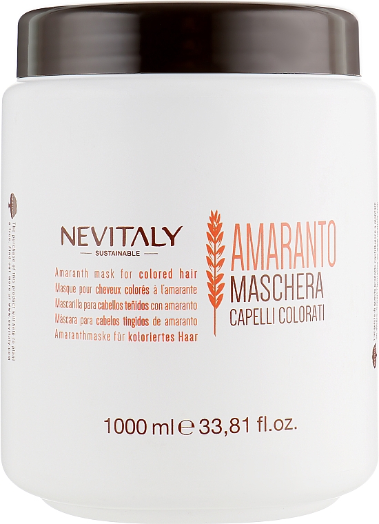 Wzmacniająca maska do włosów farbowanych z ekstraktem z amarantusa – Nevitaly Amaranto Hair Mask — Zdjęcie N1