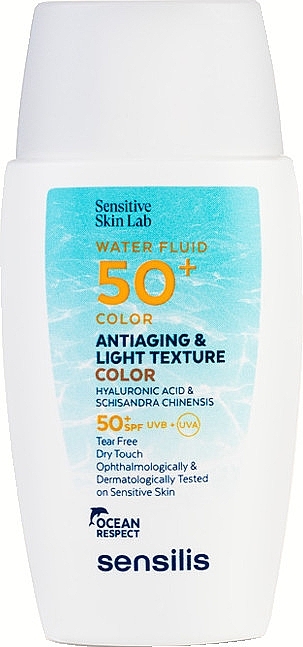 Fluid do twarzy z filtrem przeciwsłonecznym - Sensilis Antiaging & Light Water Fluid 50+ Color — Zdjęcie N1