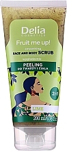 Peeling do twarzy i ciała Limonka - Delia Fruit Me Up! Smoothing Face And Body Scrub Lime — Zdjęcie N1