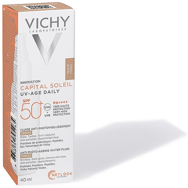 PRZECENA! Fluid koloryzujący przeciw fotostarzeniu się skóry - Vichy Capital Soleil UV-Age Daily SPF 50+ * — Zdjęcie N4
