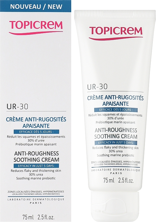 Krem kojący przeciw szorstkości skóry - Topicrem UR-30 Anti-Roughness Soothing Cream — Zdjęcie N2