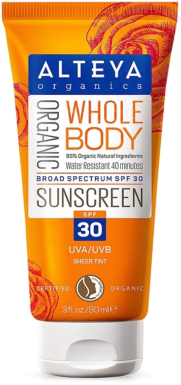 Filtr przeciwsłoneczny do ciała - Alteya Organic Sunscreen Cream Whole Body SPF30 — Zdjęcie N1