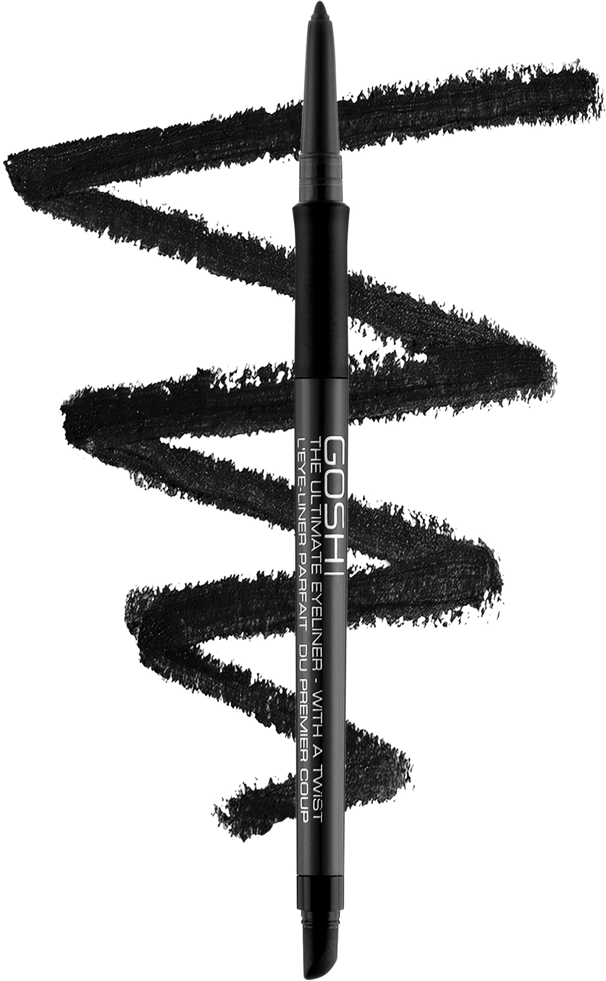 Automatyczny eyeliner w kredce - Gosh Copenhagen Ultimate Eyeliner With A Twist — Zdjęcie 01 - Back In Black