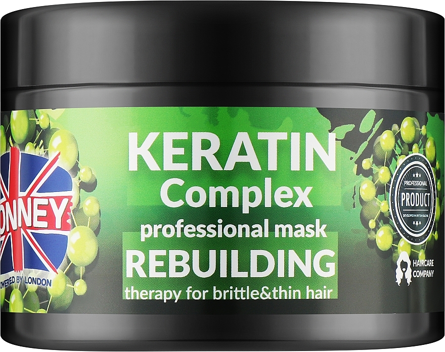 Odbudowująca maska z keratyną do włosów cienkich i łamliwych - Ronney Professional Keratin Complex Rebuilding Mask