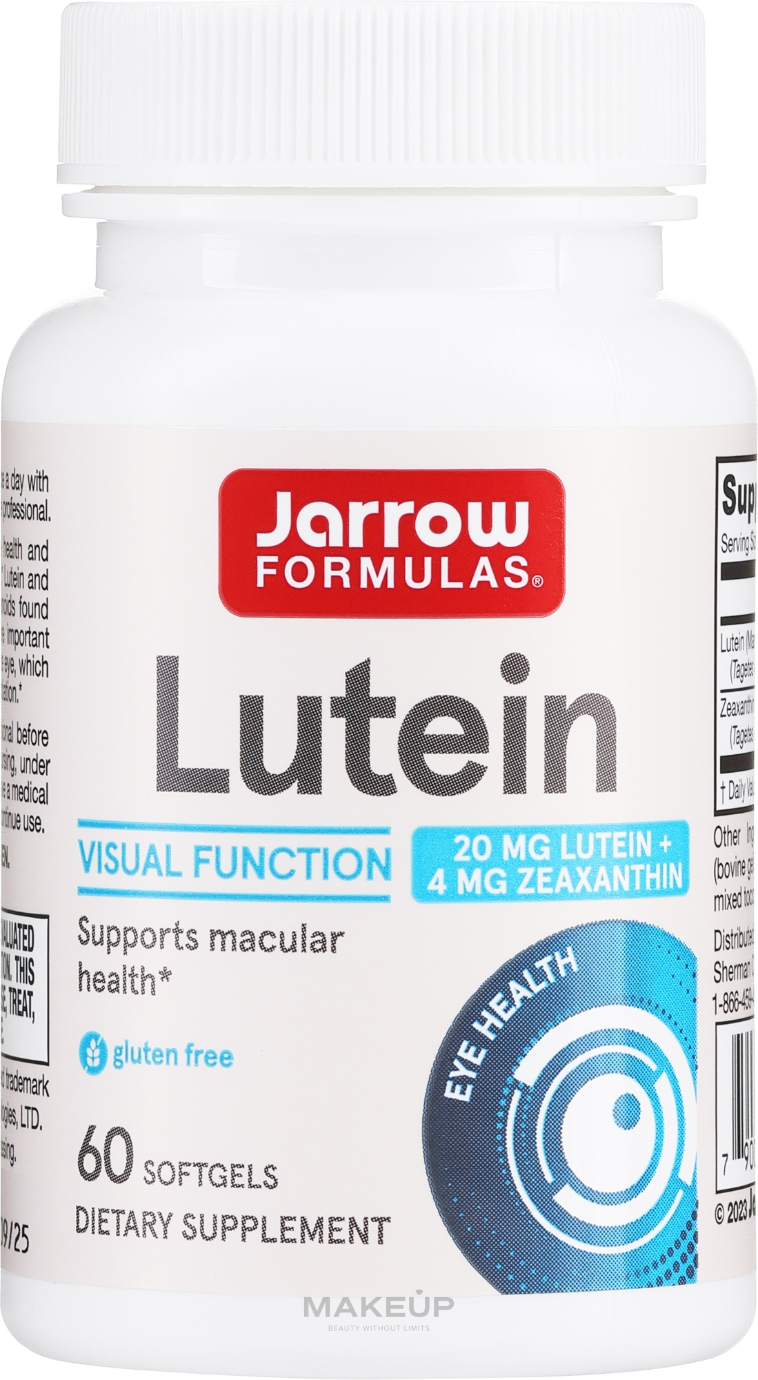 Suplement diety Luteina, 20 mg - Jarrow Formulas Lutein 20mg — Zdjęcie 60 szt.