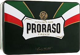 Kup Zestaw - Proraso Classic Full Shaving Metal Box (cr 100 ml + sh/cr 150 ml + ash/cr 100 ml + brush + glass)