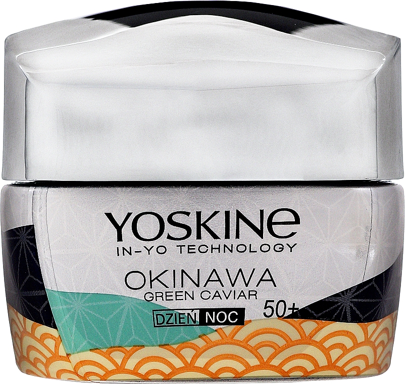 Krem do twarzy rozprasowujący zmarszczki 50 +  - Yoskine Okinava Green Caviar 50+ Japanese Wrinkle Eraser