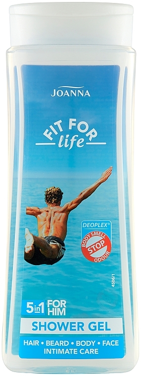 Żel pod prysznic i szampon 5 w 1 dla mężczyzn - Joanna Fit For Life — Zdjęcie N1