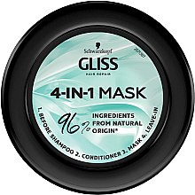 Nawilżająca maska 4 w 1 do zniszczonych i suchych włosów - Gliss Kur Performance Treat — Zdjęcie N2