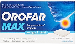 Kup Tabletki na ból gardła, 10 szt. - Orofar Max