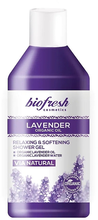 Relaksujący i kojący żel pod prysznic - BioFresh Lavender Organic Oil Relaxing & Softening Shower Gel — Zdjęcie N1