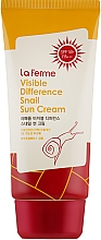 Krem przeciwsłoneczny ze śluzem ślimaka SPF50+ - Farmstay Visible Difference Snail Sun Cream — Zdjęcie N2