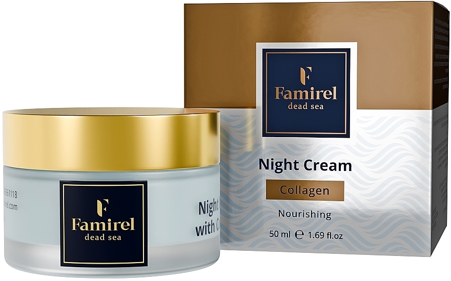 Odżywczy krem do twarzy na noc - Famirel Collagen Night Cream — Zdjęcie N1