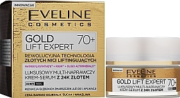Luksusowy multinaprawczy krem-serum z 24k złotem 70+ - Eveline Cosmetics Gold Lift Expert — Zdjęcie N1