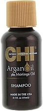 Kup PRZECENA! Szampon odbudowujący włosy z olejem arganowym - CHI Argan Oil Plus Moringa Oil Shampoo *