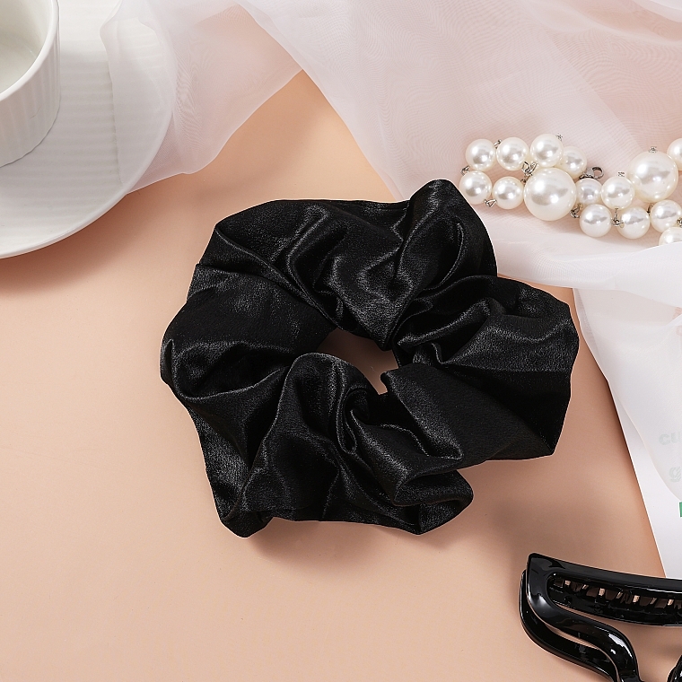 Gumka do włosów, czarna - Sister Young Lilu Scrunchie Black — Zdjęcie N2