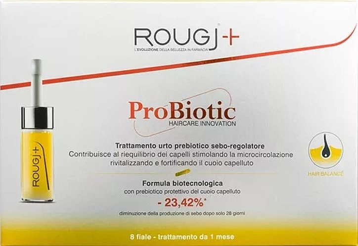 Ampułki do włosów z probiotykami na nadmierne wydzielanie sebum - Rougj+ ProBiotic Anti-Sebum Vials — Zdjęcie N1