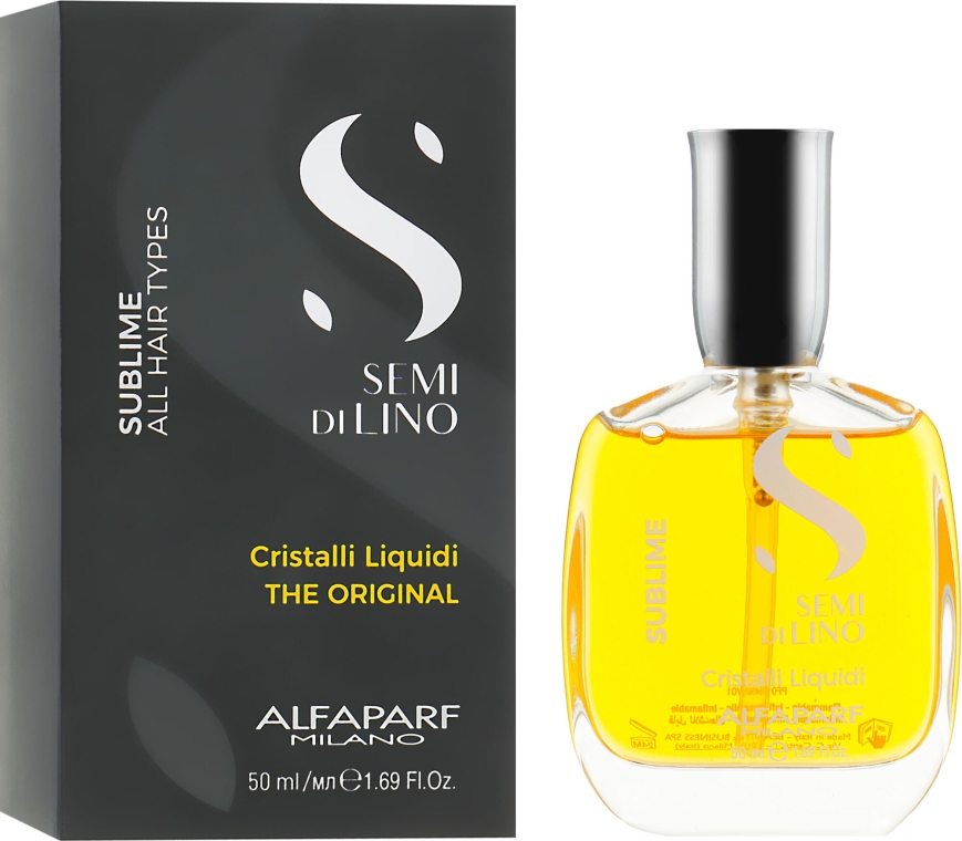 Nabłyszczające serum do włosów Płynne kryształki - Alfaparf Semi di Lino Sublime Cristalli Liquidi — фото N2
