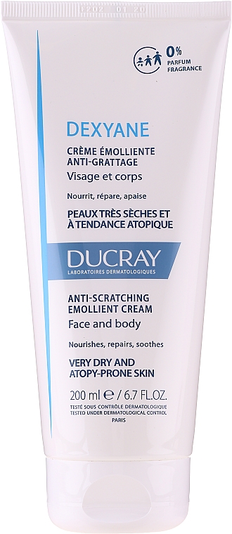 Krem-emolient do skóry bardzo suchej i atopowej - Ducray Dexyane Creme Emolliente Anti-Grattage — Zdjęcie N1
