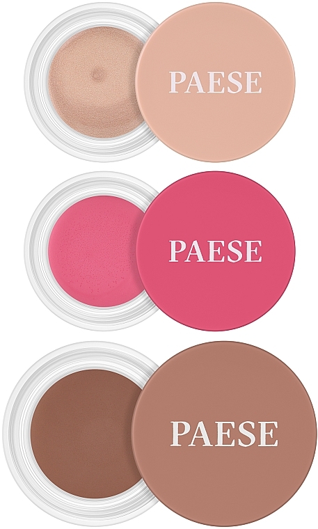 Zestaw - Paese Kiss My Cheeks 01 (highlighter/4g + bronzer/12g + blush/4g) — Zdjęcie N1