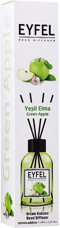 Dyfuzor zapachowy Zielone jabłko - Eyfel Perfume Reed Diffuser Green Apple — Zdjęcie N1