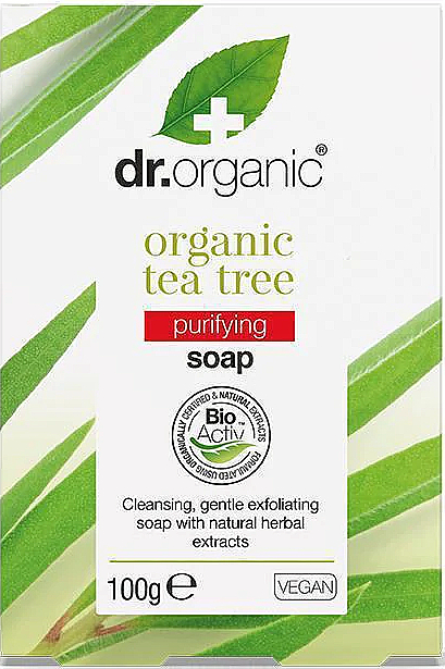 Mydło z ekstraktem z drzewa herbacianego - Dr Organic Tea Tree Soap — Zdjęcie N1