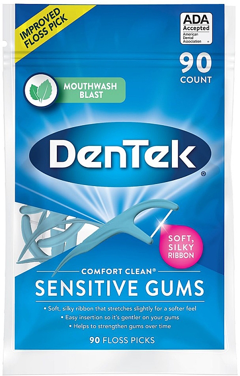 Wykałaczki z nicią dentystyczną, 90 szt. - DenTek Comfort Clean