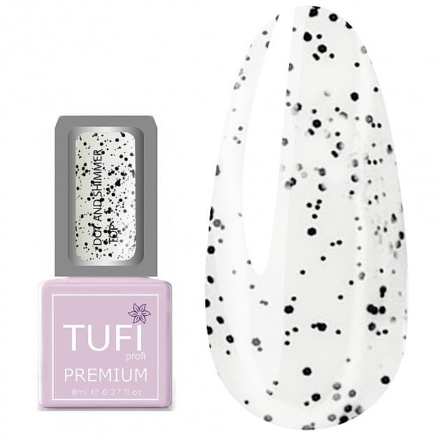 Top do paznokci - Tufi Profi Premium Dot And Shimmer Top