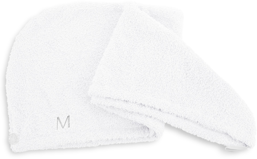Biały ręcznik-turban do włosów (68 x 26 cm) - Makeup — фото N2