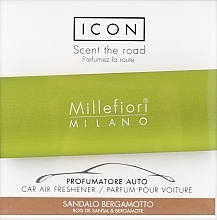 Kup Zapach do samochodu - Millefiori Milano Car Air Freshener Icon Classic Giallo Sandalo Bergamotto