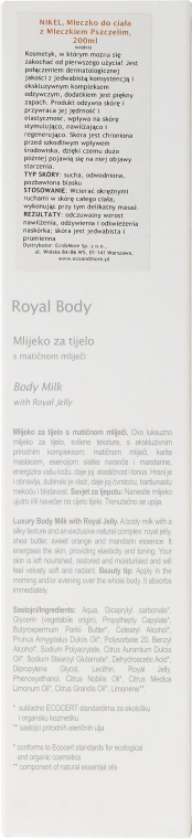 Balsam do ciała z mleczkiem pszczelim - Nikel Royal Body Milk — Zdjęcie N3