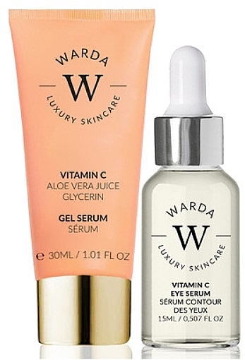 Zestaw - Warda Skin Glow Boost Vitamin C (gel/serum/30ml + eye/serum/15ml) — Zdjęcie N1
