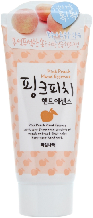Nawilżający krem do rąk z brzoskwinią - Welcos Pink Peach Hand Essence
