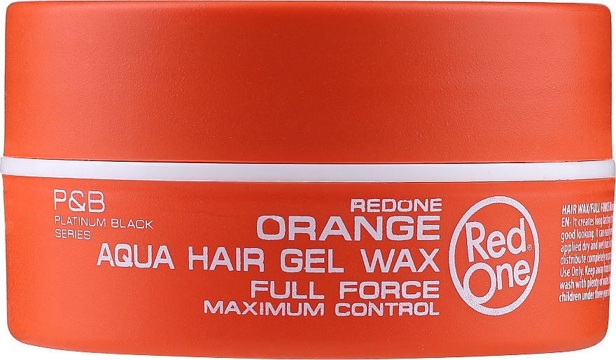 Wosk do włosów na bazie wody - RedOne Aqua Hair Gel Wax Full Force Orange — Zdjęcie N1