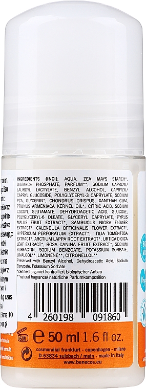 Dezodorant w kulce Morela i czarny bez - Benecos Natural Care Apricot & Elderflower Deo Roll-On — Zdjęcie N2