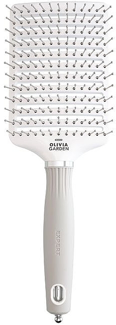 Szczotka do włosów - Olivia Garden Expert Care Vent Nylon White&Grey L — Zdjęcie N1