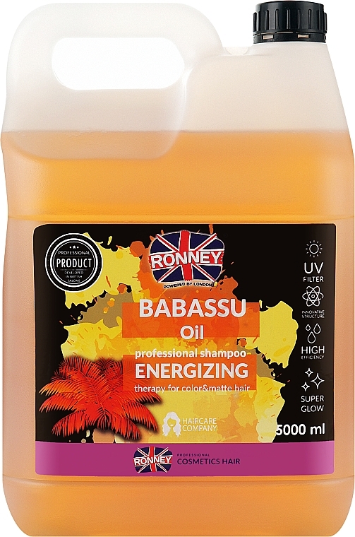 PRZECENA! Energetyzujący szampon z olejem babassu do włosów farbowanych i matowych - Ronney Professional Babassu Oil Energizing Shampoo * — Zdjęcie N3