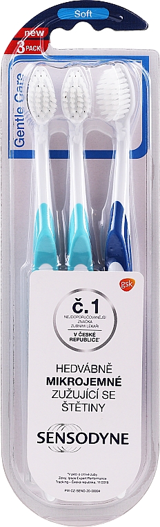 Zestaw miękkich szczoteczek do zębów - Sensodyne Gentle Care Soft Toothbruhs — Zdjęcie N1